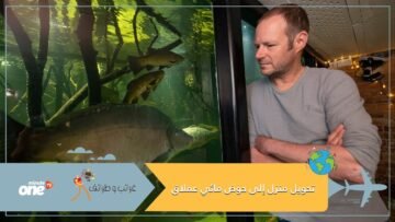شاهد.. ينفق 25 ألف دولار لتحويل منزله إلى حوض مائي عملاق