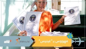 رجل يحطم رقما قياسيا   تقطيع 26 بطيخة فوق معدته