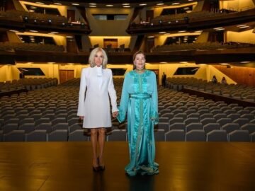 lalla-hasnaa-Brigitte-Macron-theatre-rabat