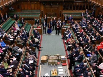 British PM Sunak makes a statement on Israel and Palestinians at the House of Commons in London