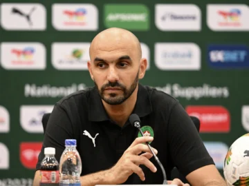 walid-regragui-head-coach-of-morocco-is-interviewed-during-post-match-press-conference-after-the-2023-africa-cup-of-nations-match-between-morocco-and-dr-congo